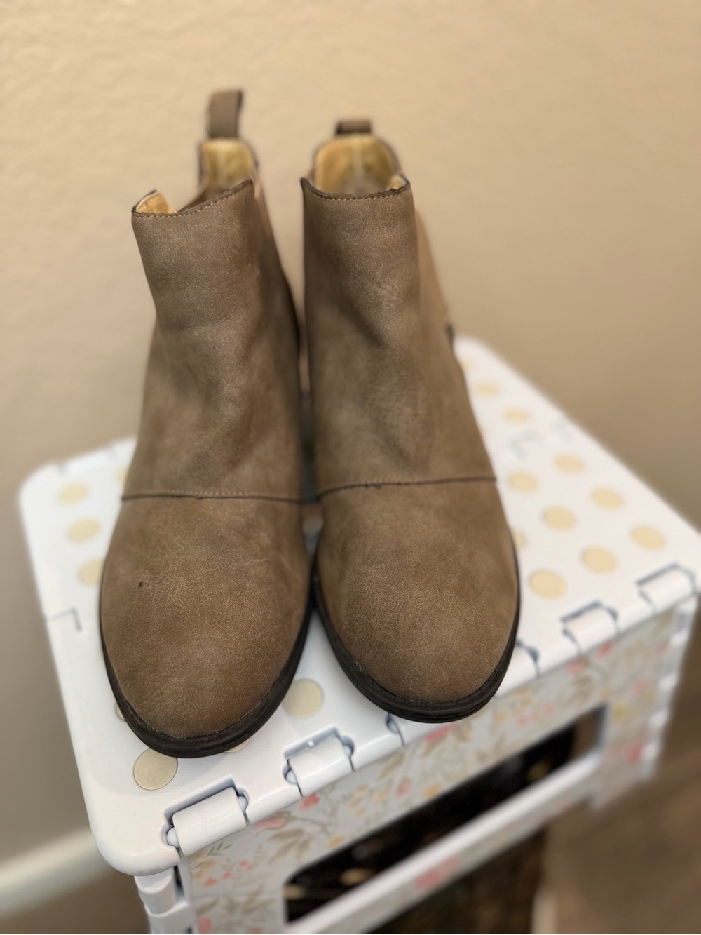Jambu Taupe Suede Ankle Booties